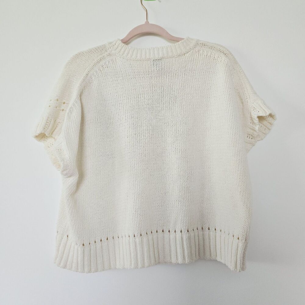 Anthropologie Maeve Crewneck Veggie Motif Tomato Sweater Size Small - Picture 5 of 9